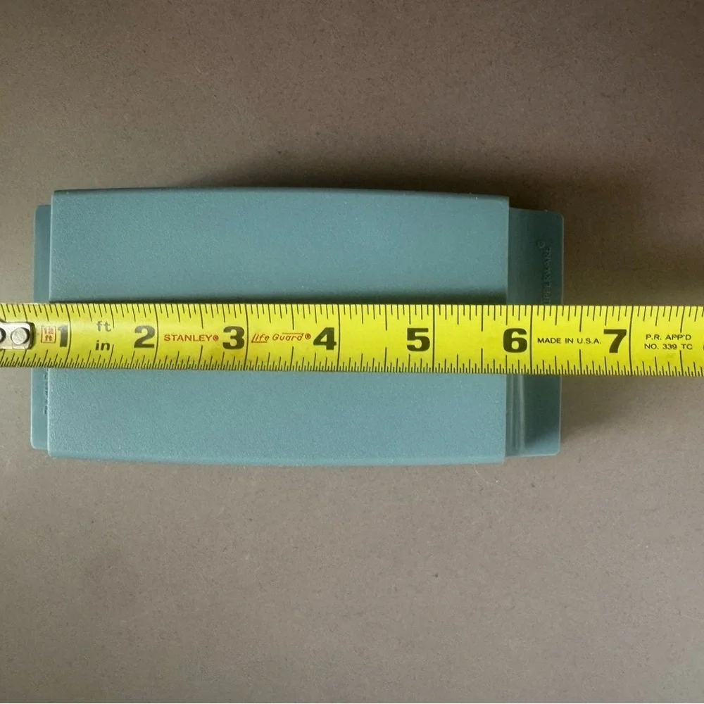 Tupperware Blue and Cream Butter Dish